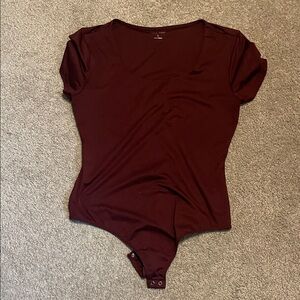 Elegant Burgundy Women's bodysuit